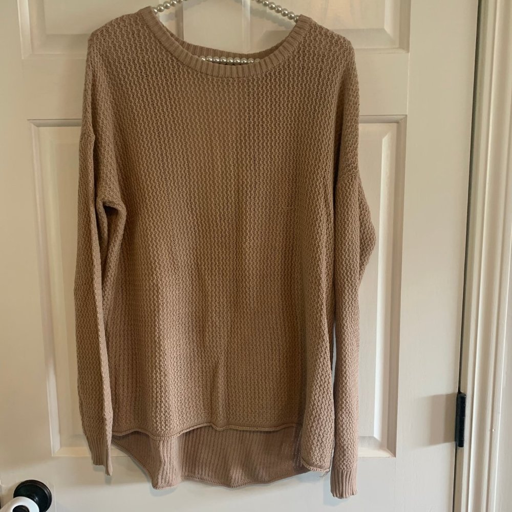 NEW Forever 21 Ladies Plus Size Back Cutout Nude Knit Sweater Size 0X